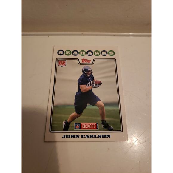 John Carlson 2008 Topps #209 - RC Rookie Card - Seattle Seahawks - NFL - Picture 1 of 3